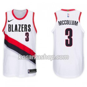 Dres Portland Trail Blazers CJ McCollum 3 Nike 2017-18 Bijela Swingman